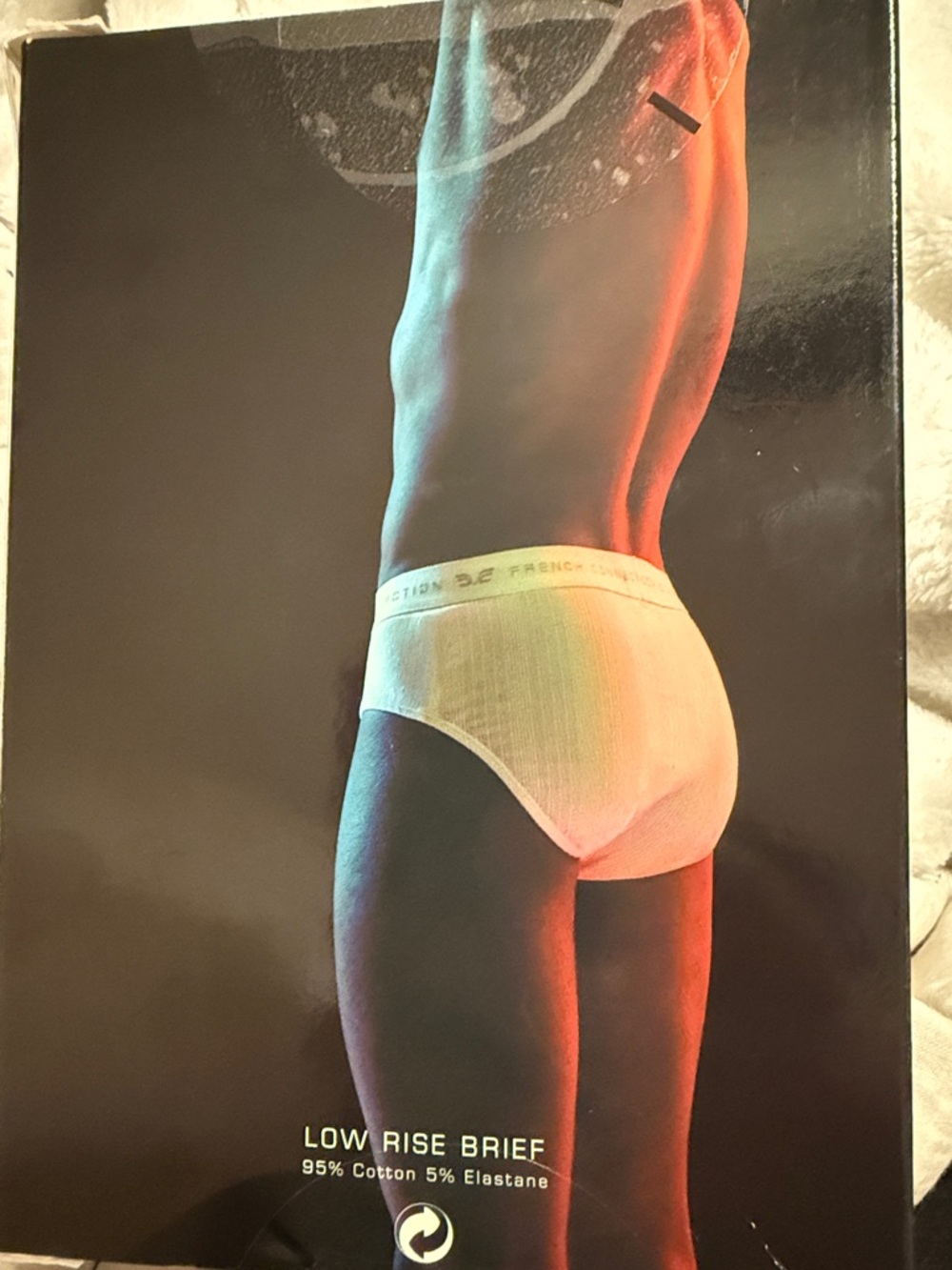 French connection mens large ribbed brief / NEW - Picture 2 of 3
